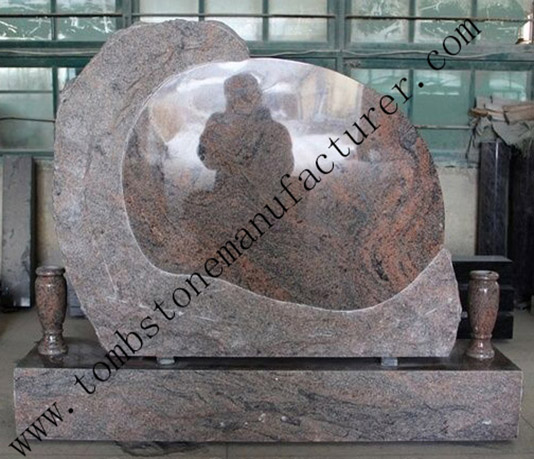 multicolor red granite boulder monument1